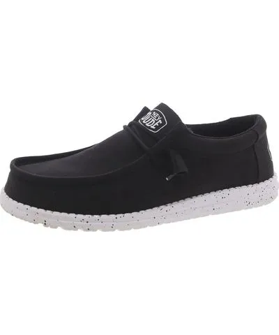 Hey Dude Wally Slub Mens Canvas Slip On Casual And Fashion Sneakers