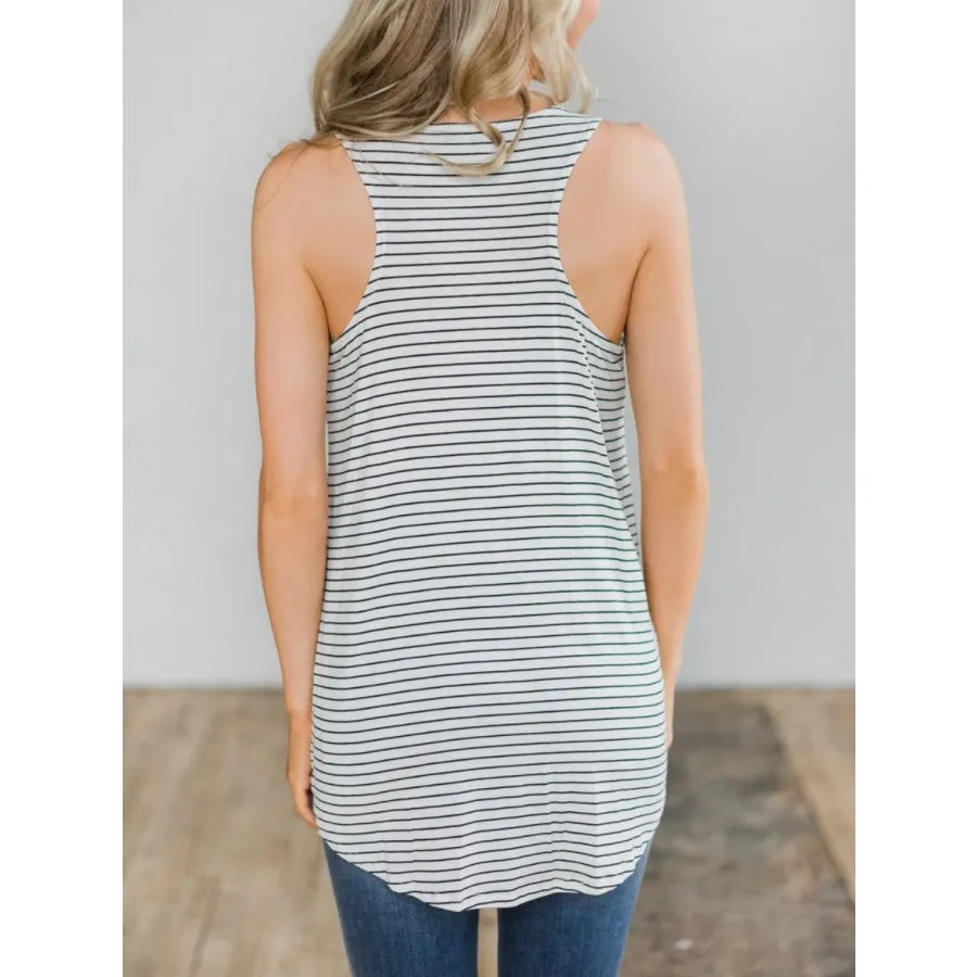 High-Low Striped Tank