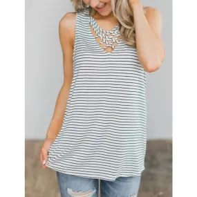 High-Low Striped Tank