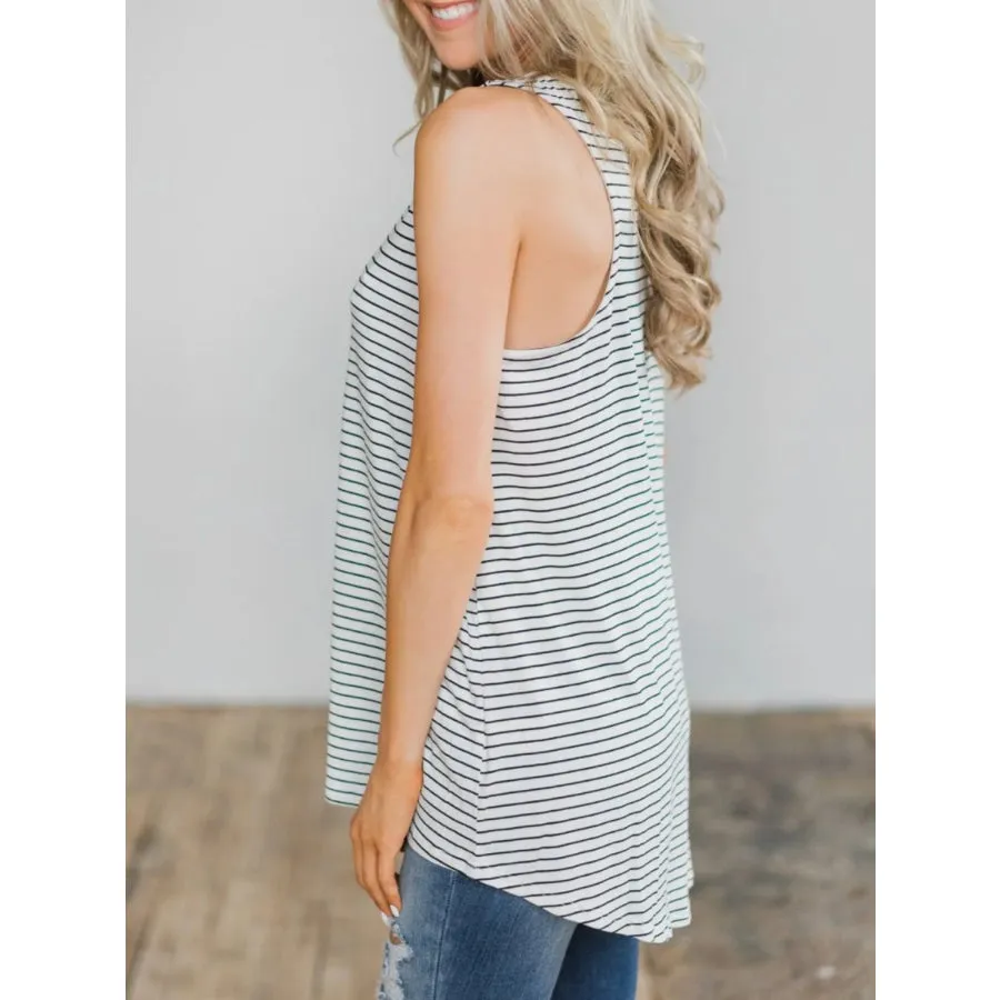 High-Low Striped Tank