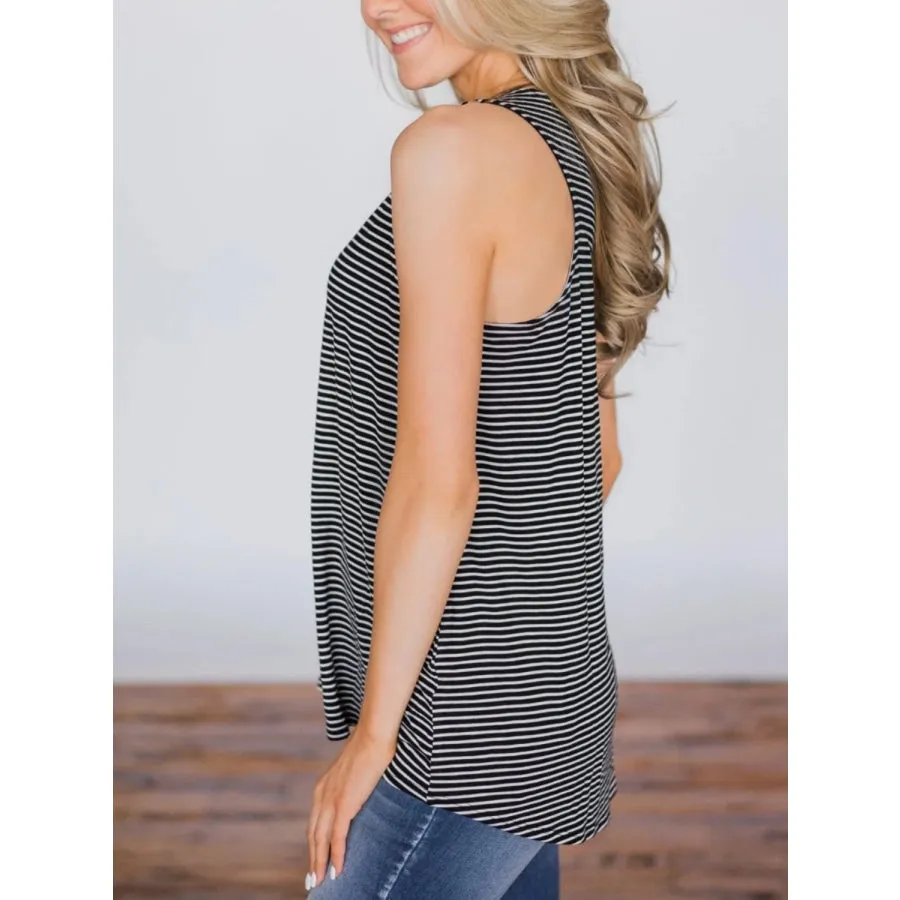 High-Low Striped Tank