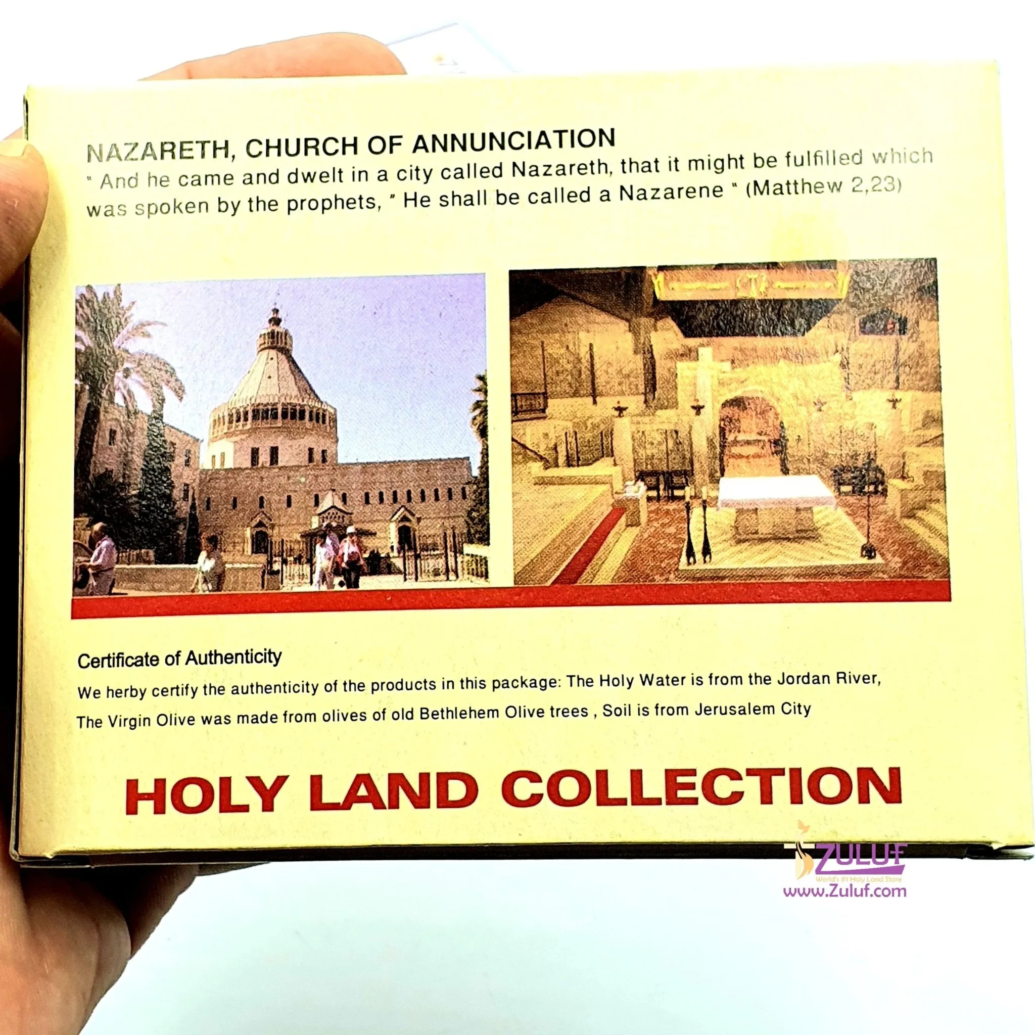 Holy Land Gift Pack - Holy Land Elements Set Olive Oil, Stones & Holy Water Religious Christian Gift Basilica of The Nativity HL