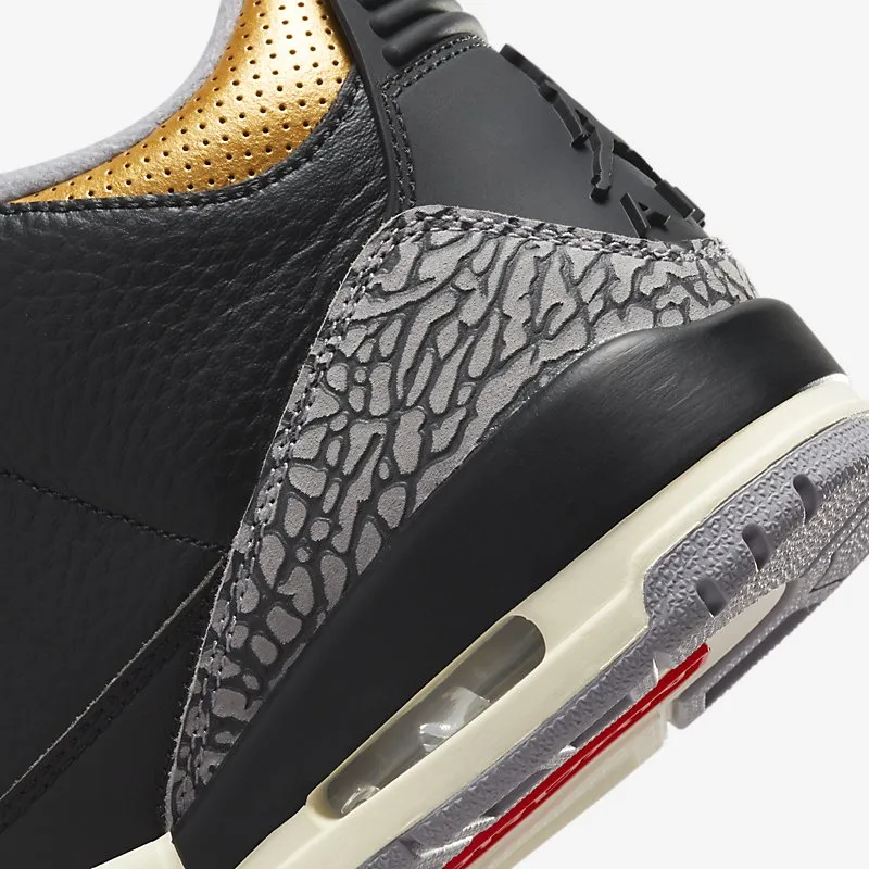 Jordan 3 Retro Black Cement Gold (W)