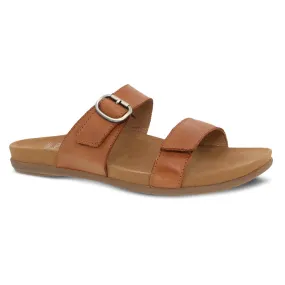  Justine Slip on Two Strap Sandal in Luggage  