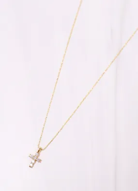 Kitty Cross Necklace GOLD