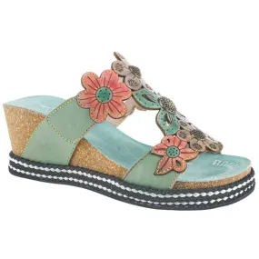 L'Artiste by Spring Step Damour Wedge Sandal Mint Multi (Women's)