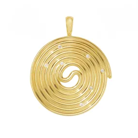 Licorice pendant stoned yellow gold with diamond