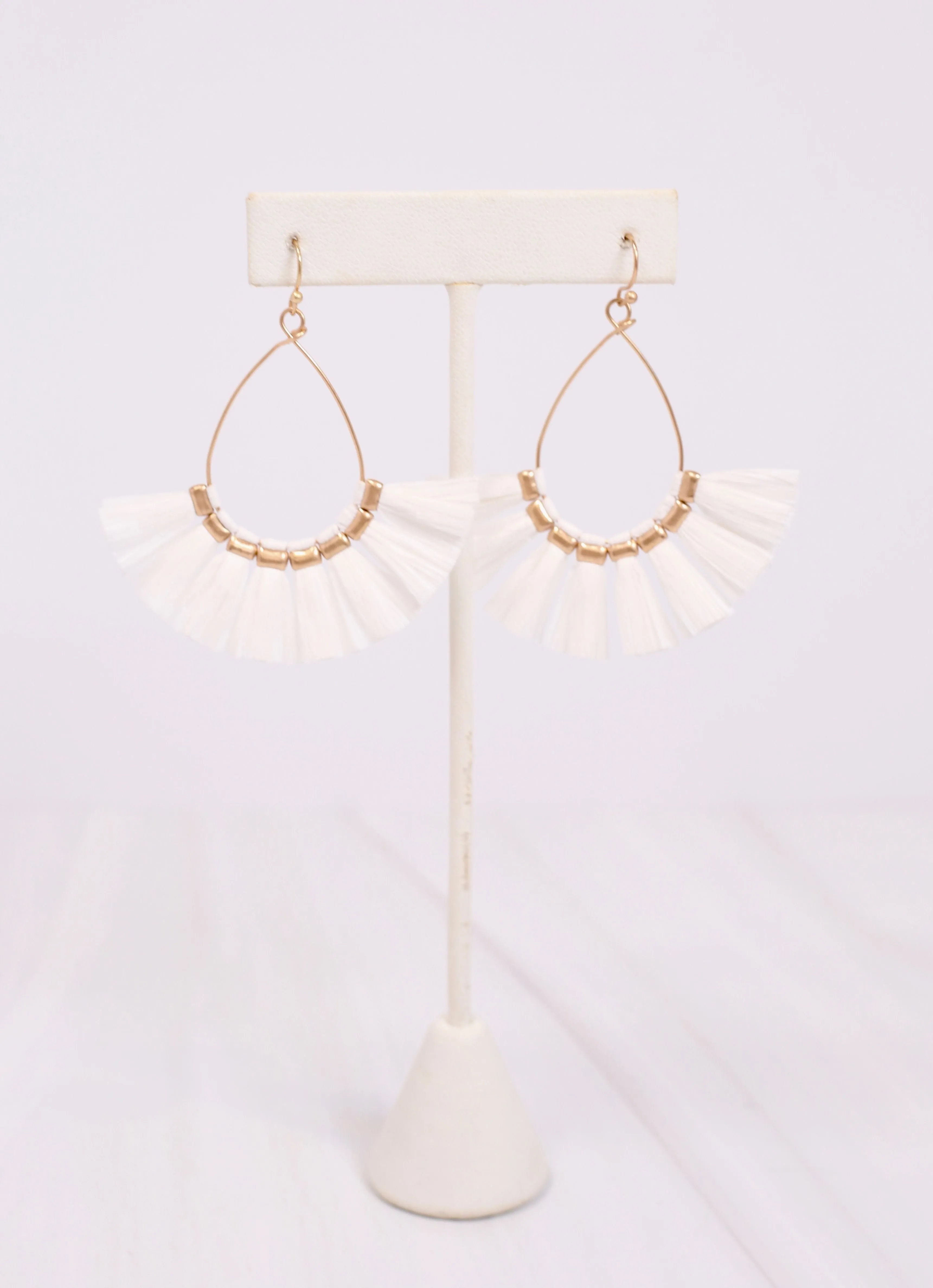 Lonnie Tassel Earring WHITE