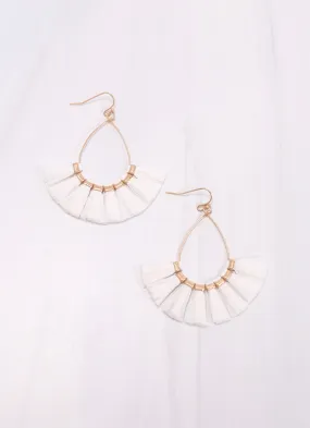 Lonnie Tassel Earring WHITE