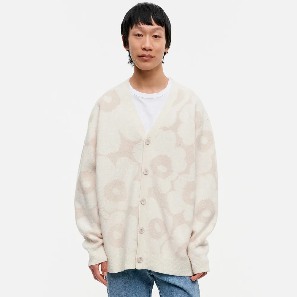 marimekko  |Flower Patterns Unisex Wool Nylon Cardigans