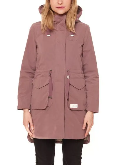 MAZINE Marydale Light Parka nachhaltige und vegane Damen Übergangs-Jacke mit Kapuze 22131464 Lila