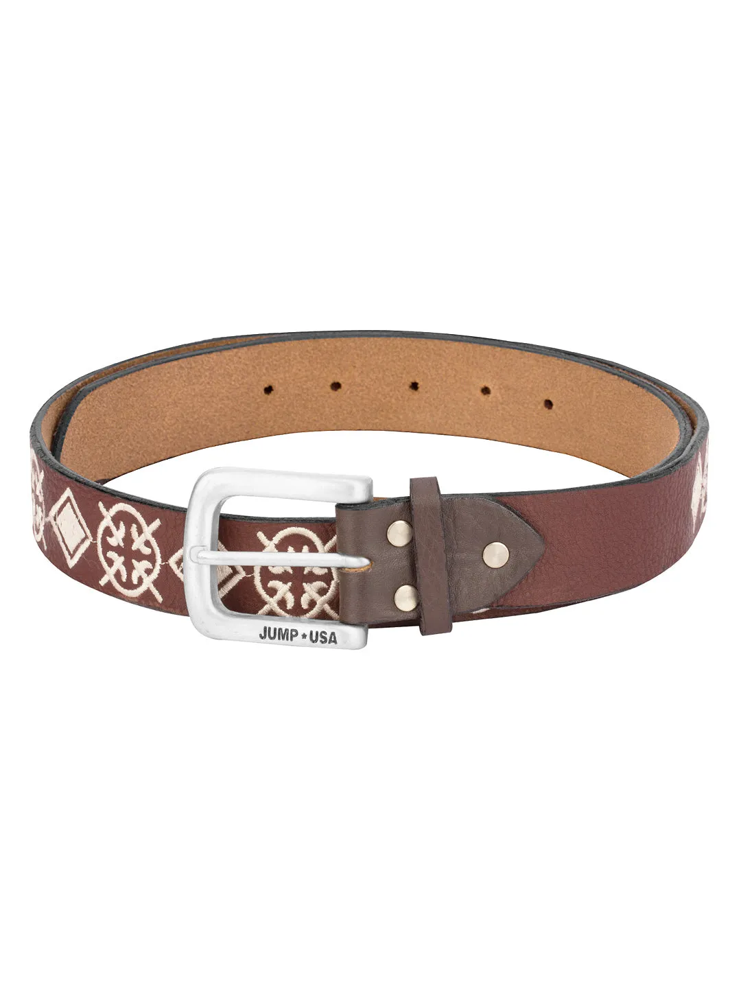 Men Brown Leather Belt