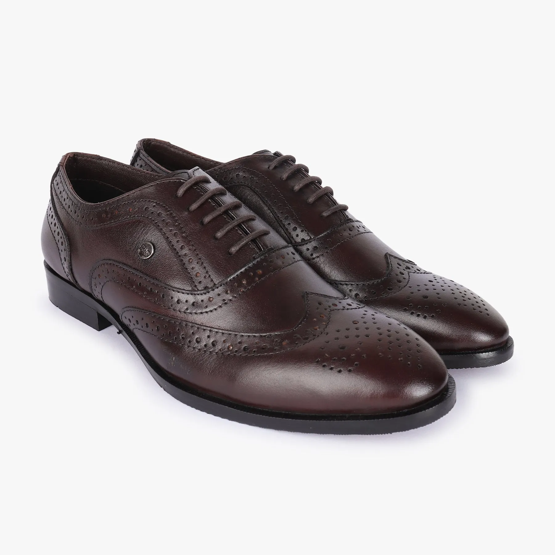 Men Brown Leather Brogues