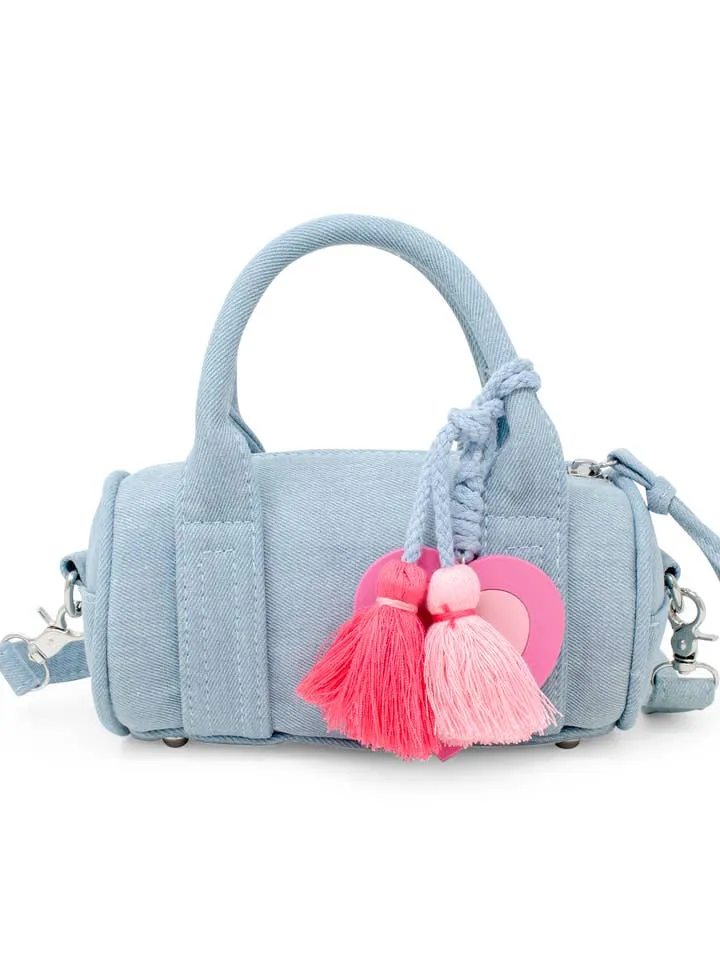 Mini Denim Duffle Bag For Kids