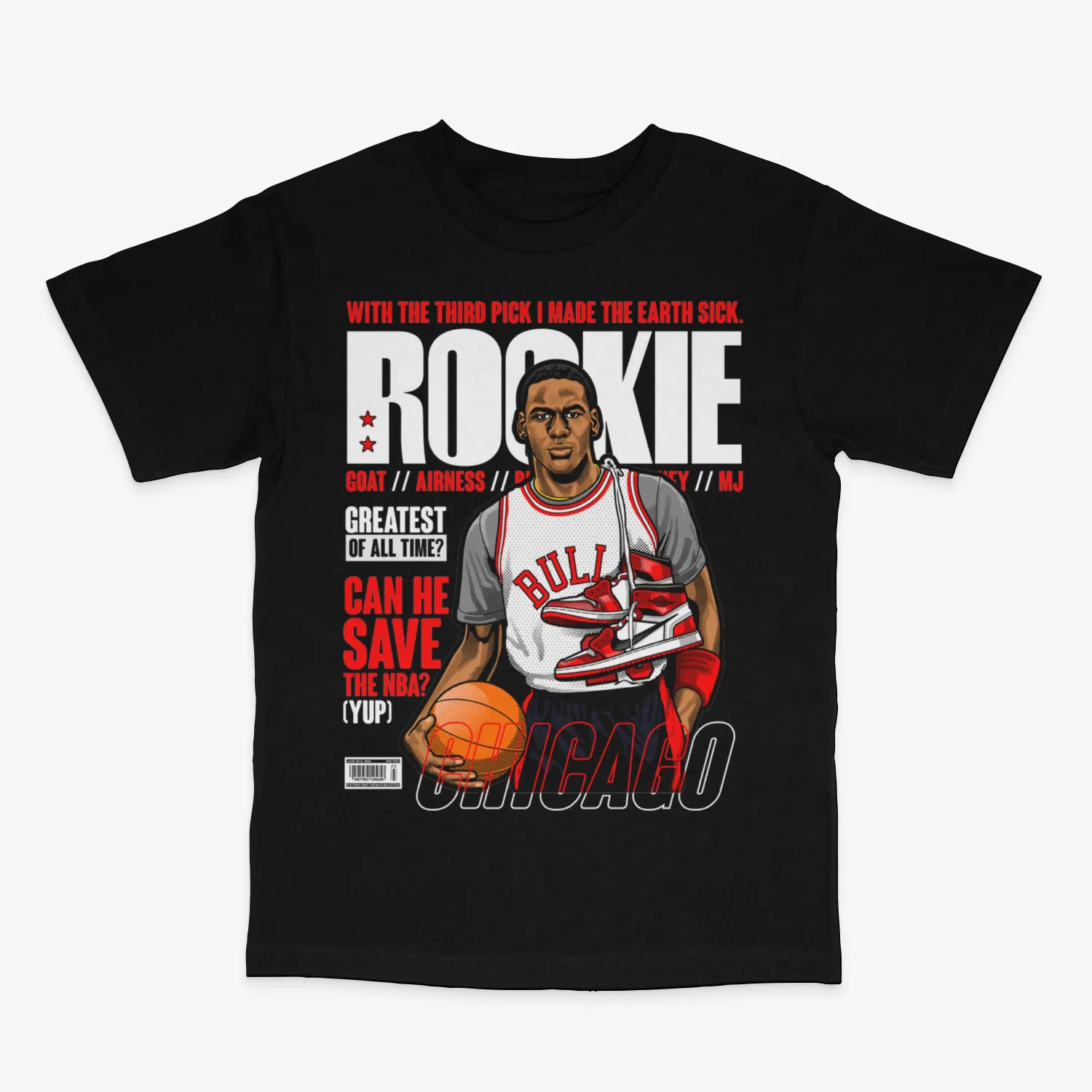 Mj Rookie Jordan 1 Black Tee