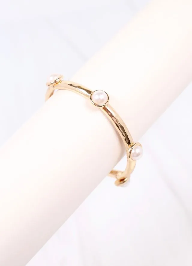 Mona Pearl Stretch Bracelet GOLD