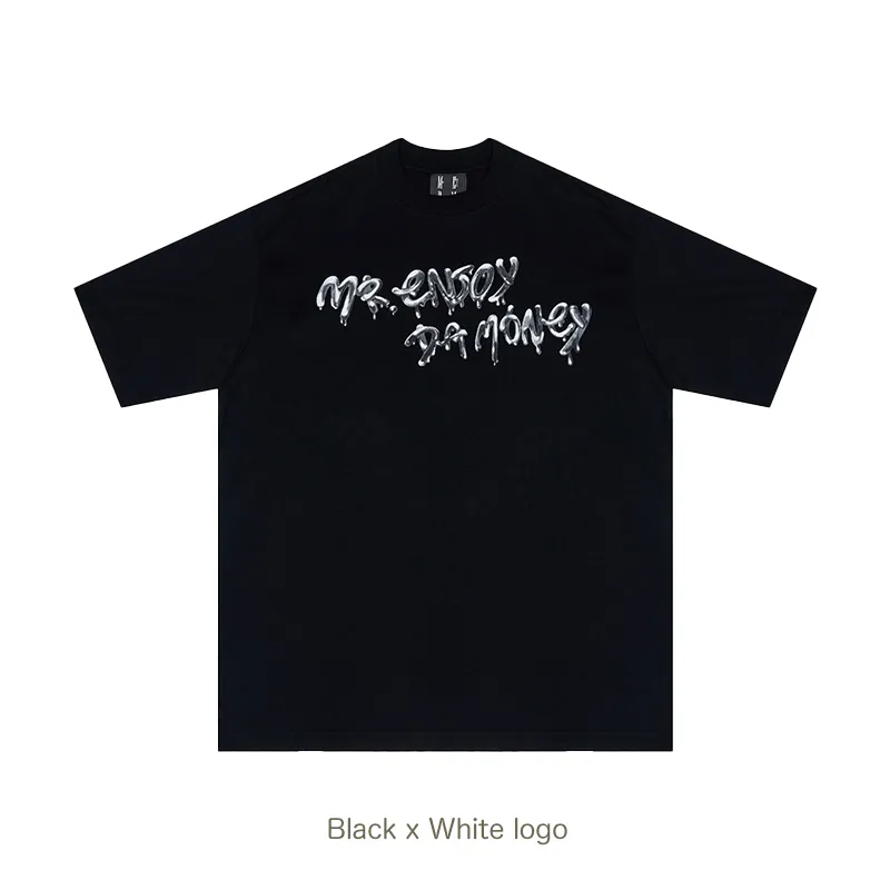 MR. ENJOY DA MONEY  |Crew Neck Unisex Street Style Plain Cotton Short Sleeves