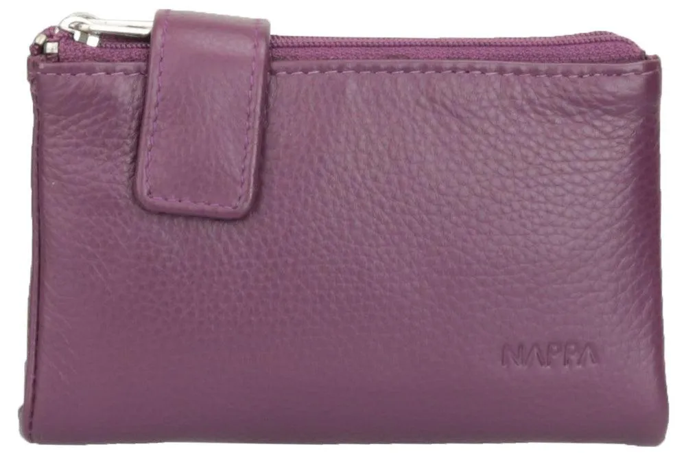 Nappa Mini Charlotte RFID Leather Wallet in Lilac