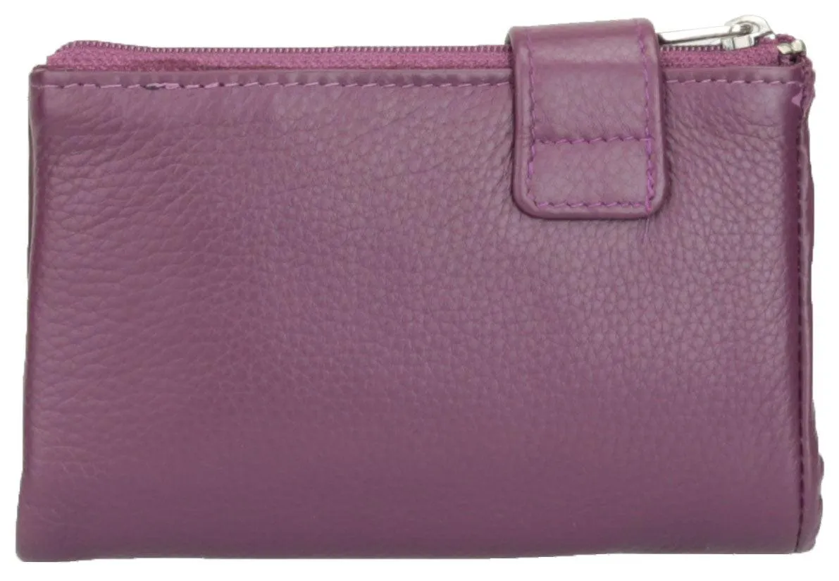 Nappa Mini Charlotte RFID Leather Wallet in Lilac