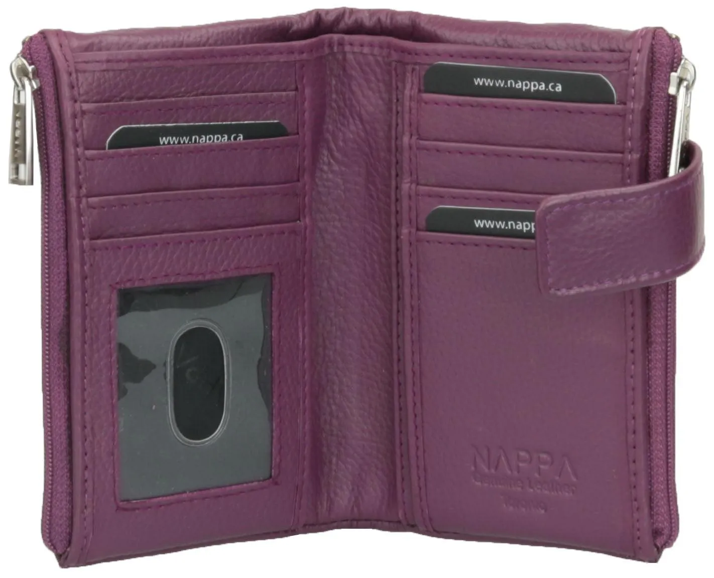 Nappa Mini Charlotte RFID Leather Wallet in Lilac