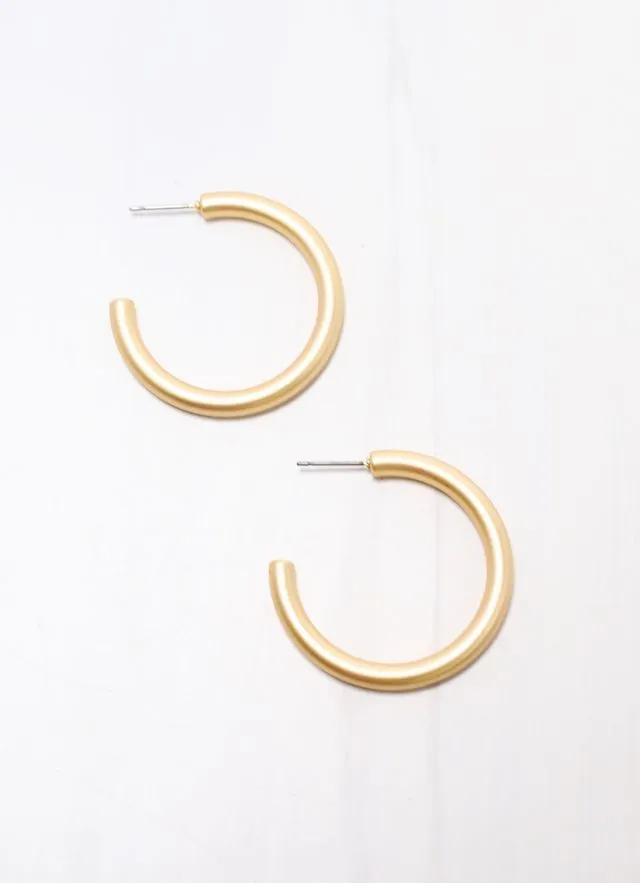 Nataliuh Hoop Earring MATTE GOLD