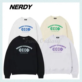 NERDY  |Unisex Street Style Logo Sweatshirts