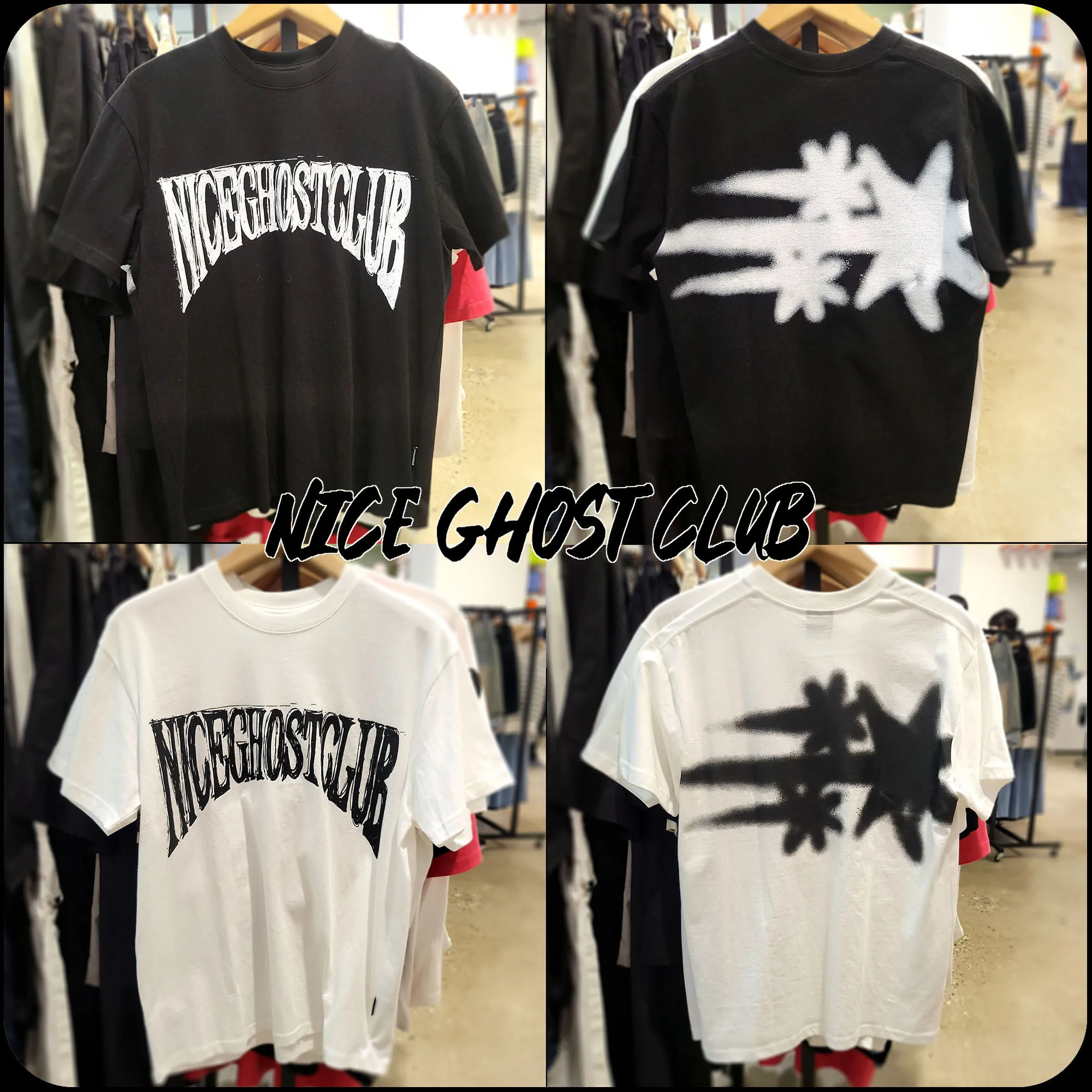 Nice Ghost Club  |[ NICE GHOST CLUB]★24SS★ BIG GRAFFITI TEE