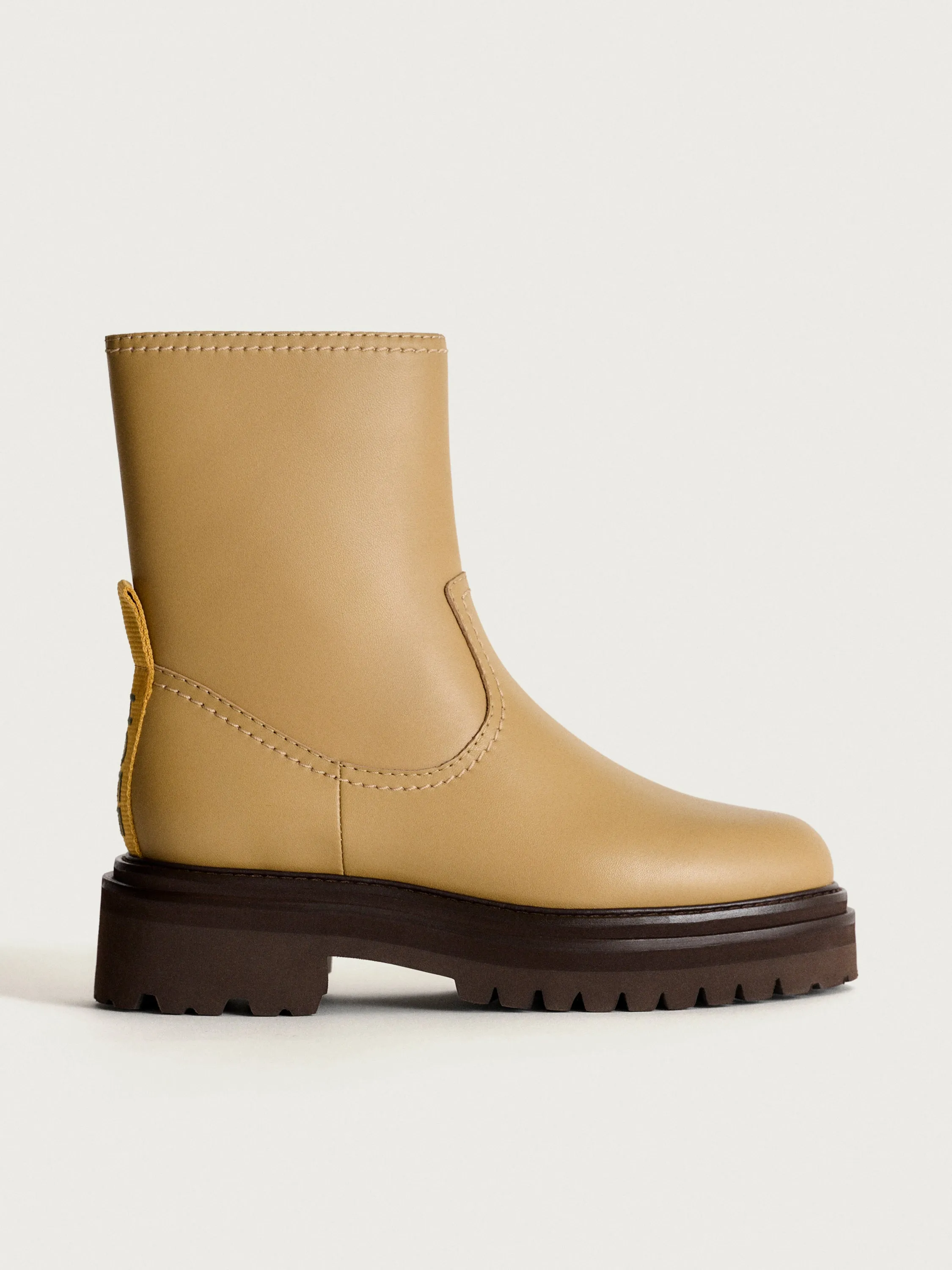 OFFICE OCHRE LEATHER BOOT