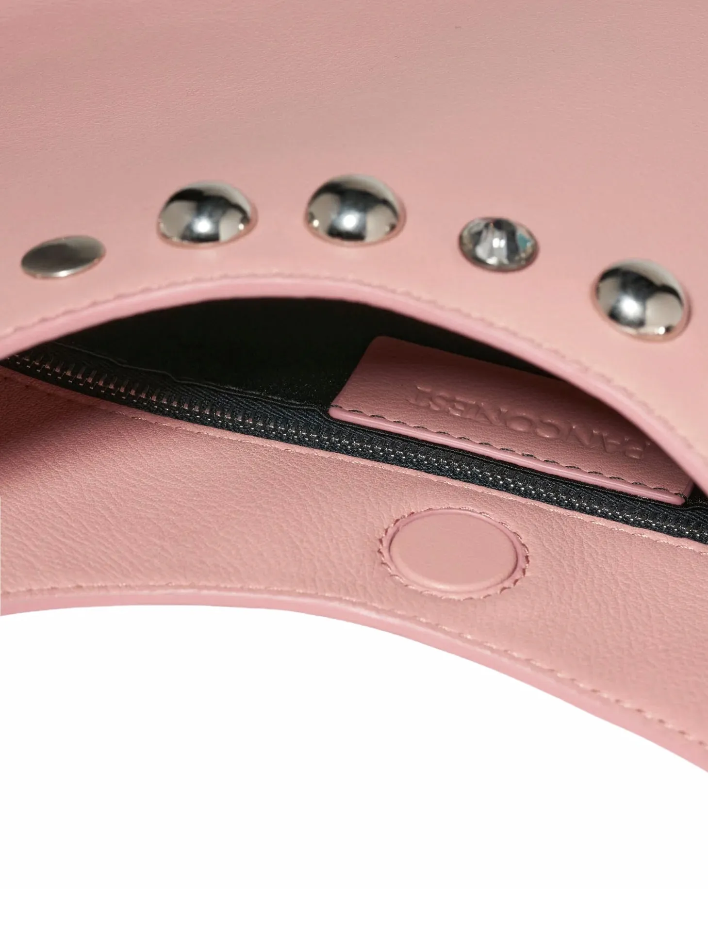 Panconesi Pink Diamanti Small Saddle Bag