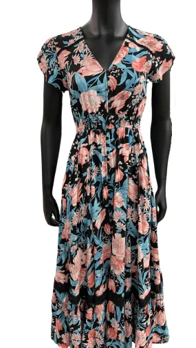 Papillon Multi Floral Long Dress - PD16677