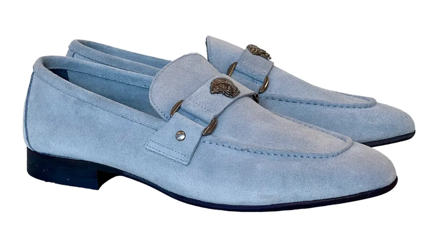 Pelle Suede Slip-On Loafer Light Blue