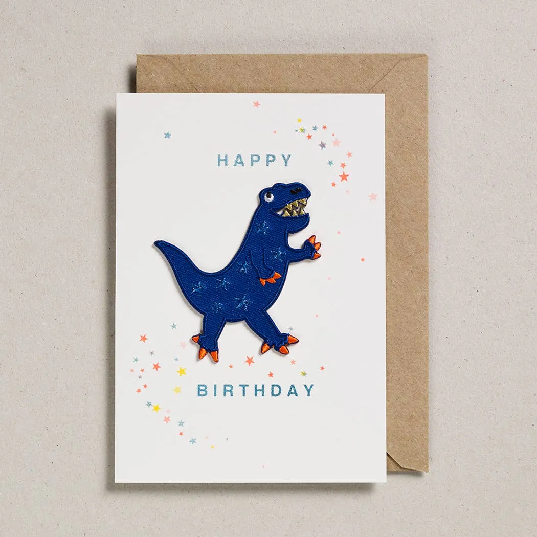 petra boase ltd - Patch Cards - Blue Dino