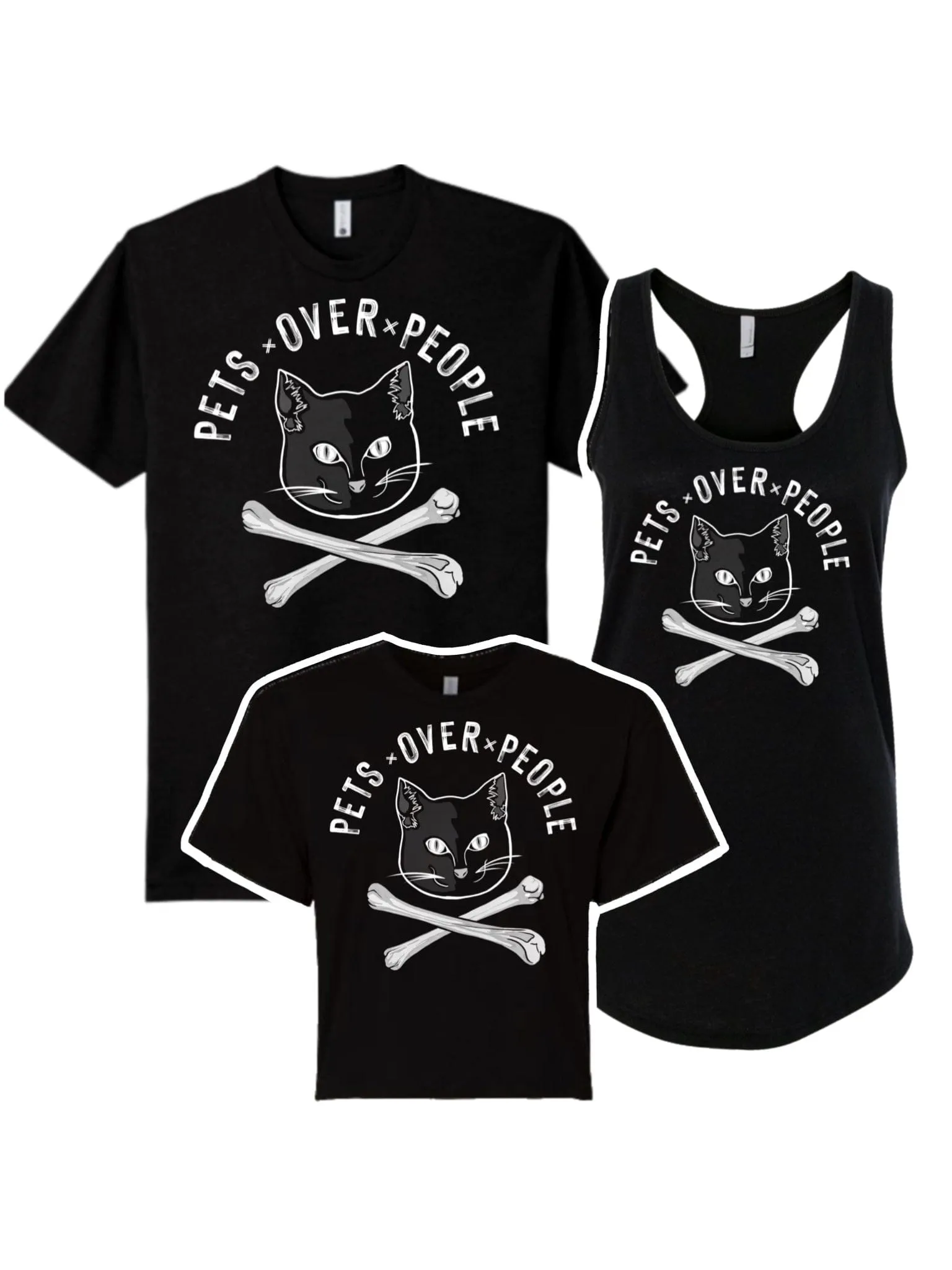 Pets Over People (Cats) Tee, Tank, or Crop