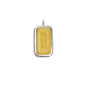 Pfefferminz pendant lemon white gold with yellow agate