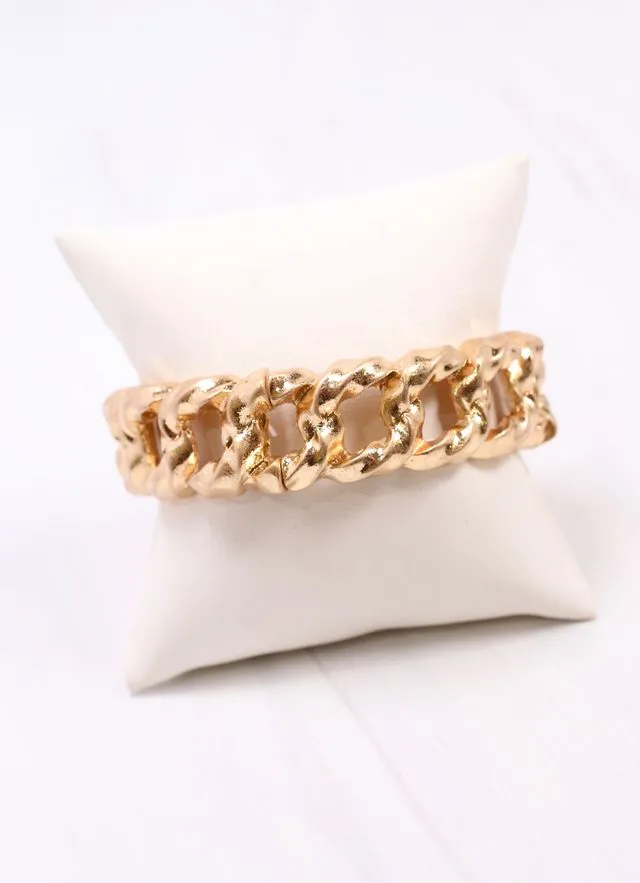 Poesy Link Metal Bracelet GOLD