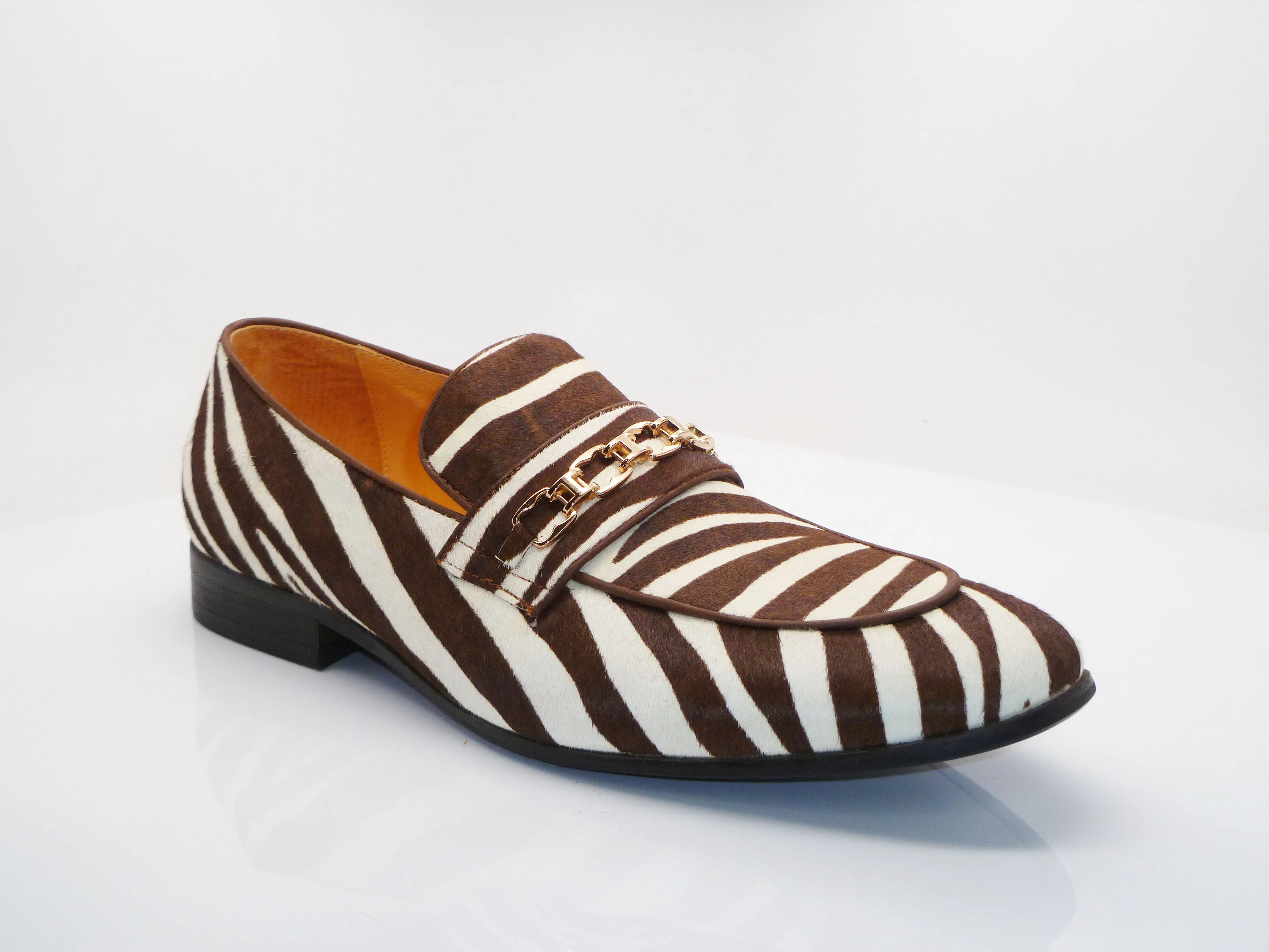 Pony Hair Slip-On Loafer Brown/Cream