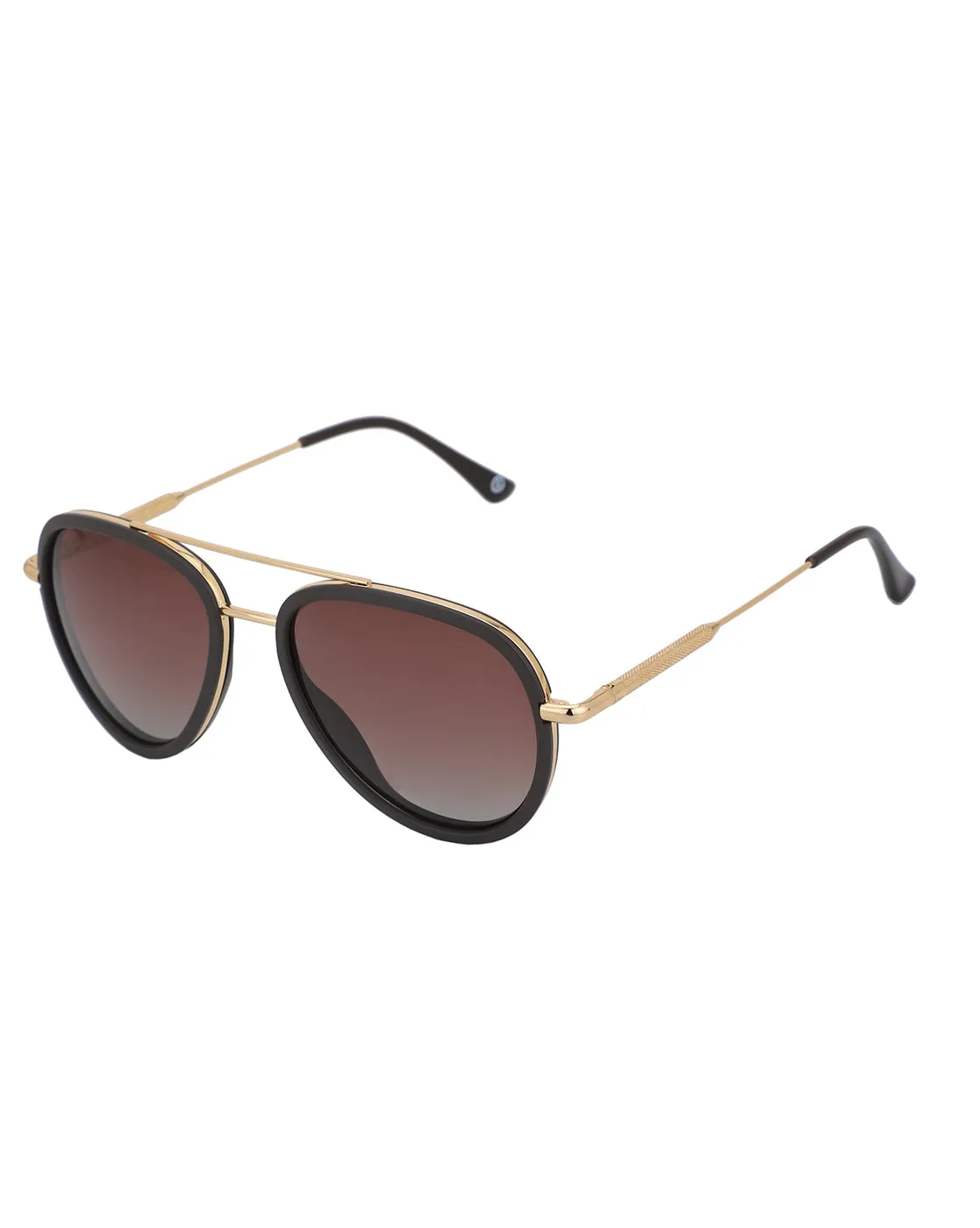 Premium Gold with Brown Toned & Polarised Lens Aviator Sunglass for unisex