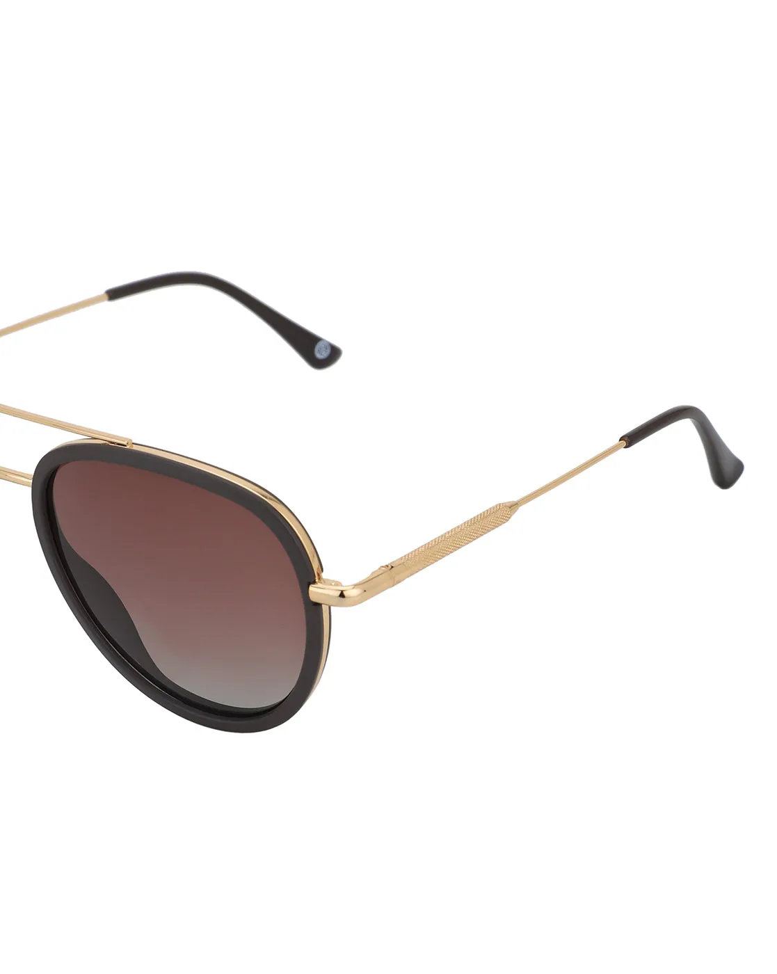 Premium Gold with Brown Toned & Polarised Lens Aviator Sunglass for unisex