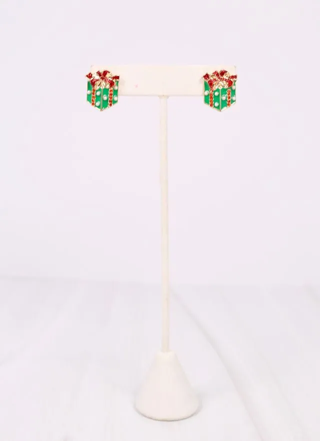 Pretty Present Stud Earring GREEN