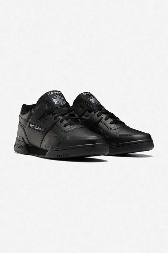 Reebok Classic leather sneakers Workout Plus black color