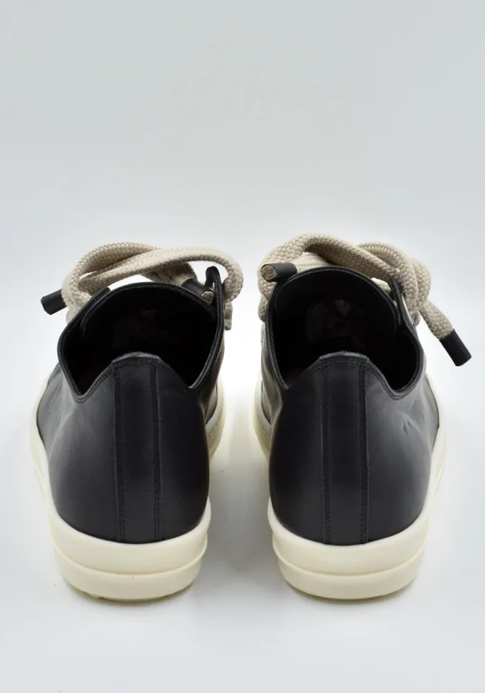 RICK OWENS MEN RU02D6893 LCOW2 JUMBOLACED LOW SNEAKERS BLACK (New Season FW24)