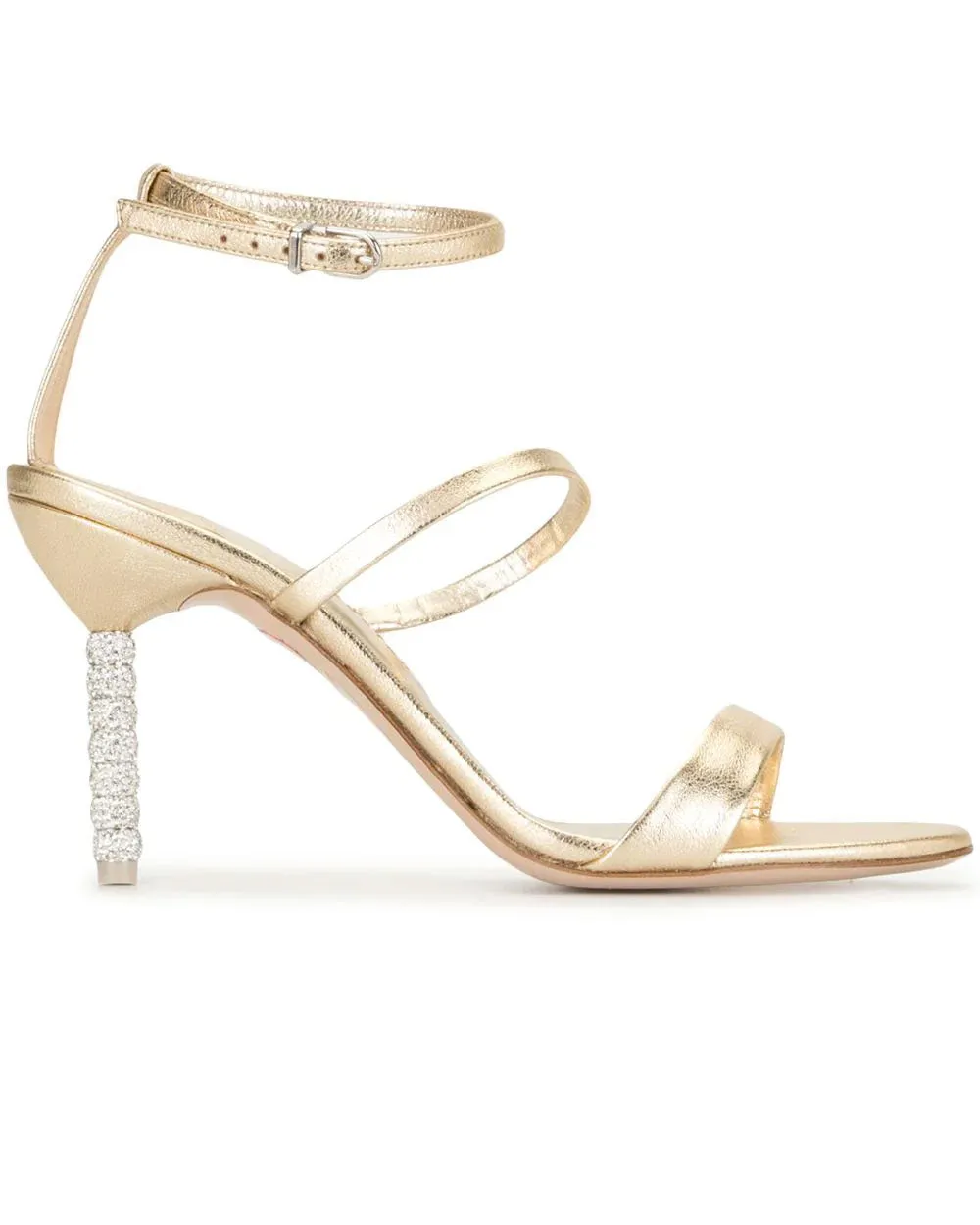 Rosalind Crystal Mid Sandal in Champagne