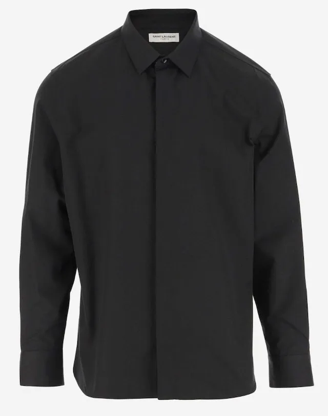 Saint Laurent  |Unisex Plain Cotton Luxury Shirts