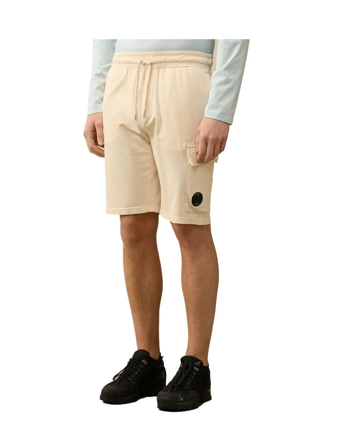 Shorts C.P. Company uomo 16CMSB021A Light fleece pistachio shell