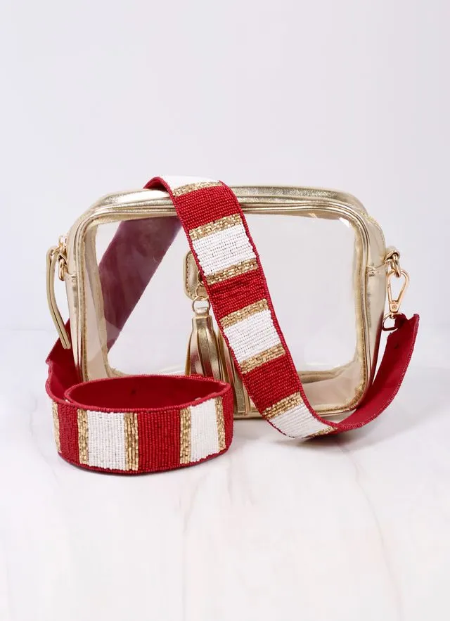 Stadium Striped Strap BURGUNDY