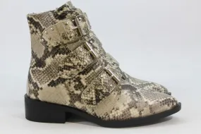 Steve New York Harmon Women's Snakeskin-Print Boots 5M(ZAP13235)