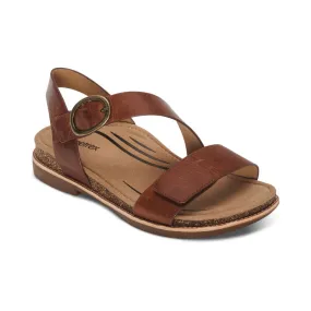  Tamara Adjustable Low Heel Sandal in Walnut  