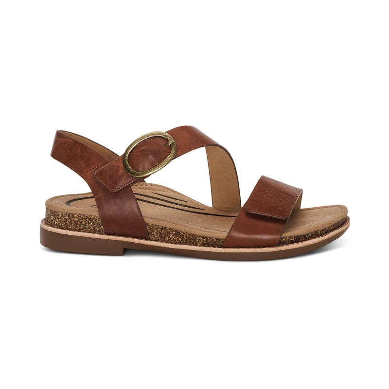  Tamara Adjustable Low Heel Sandal in Walnut  