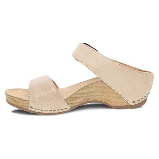  Tanya Burnished Adjustable Sandal in Linen  