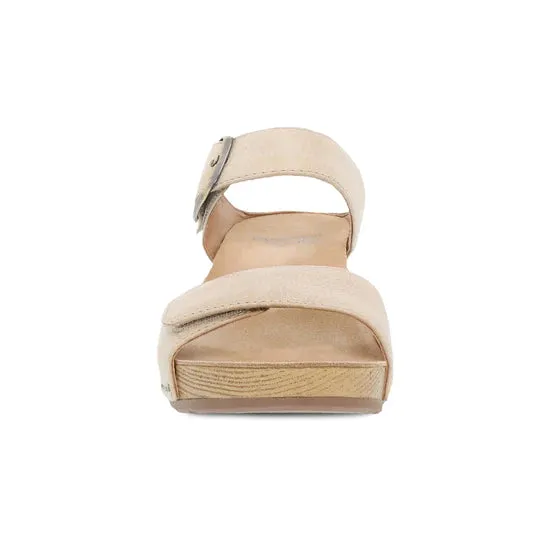  Tanya Burnished Adjustable Sandal in Linen  